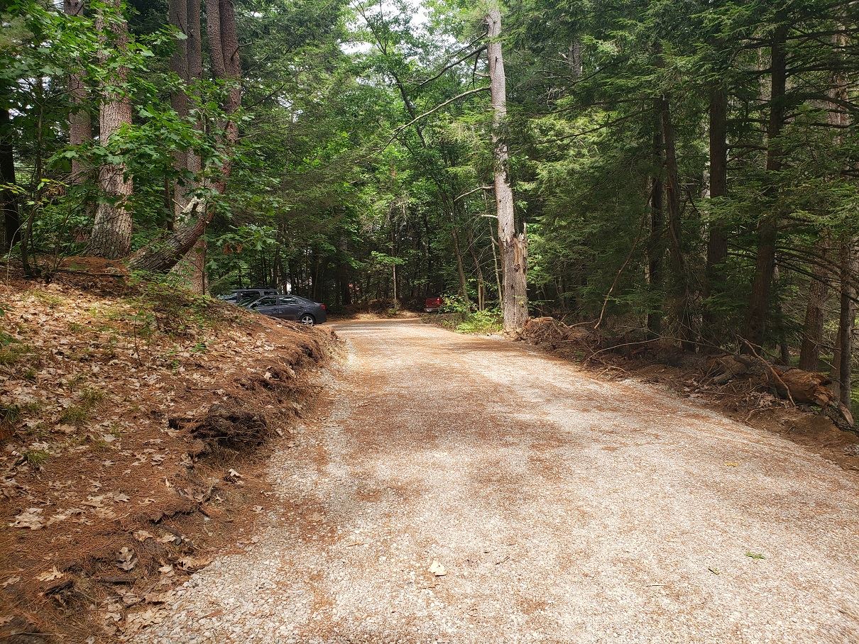 Short walk to the parking area large enough for 5-7 vehicles, additional parking available along the